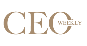 CEO Weekly logo in sand brown